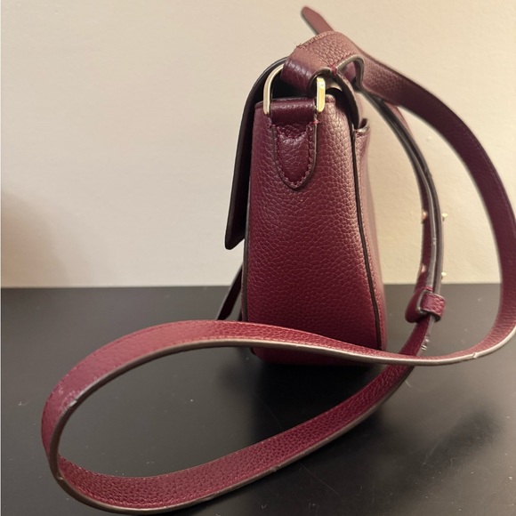 kate spade Burgundy Pebbled Leather Crossbody with Knot Detail - Picture 4 of 7